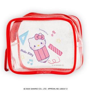 【サンリオ】【Aハローキティ】サンリオキャラクターズ かわいい文房具たち クリアポーチ