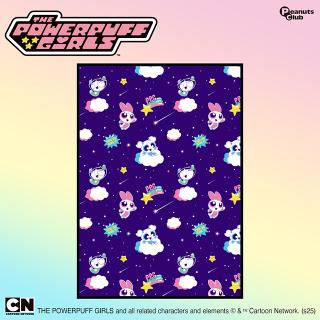 【パワーパフガールズ】【Aネイビー(総柄)】パワーパフガールズ ふんわりブランケット