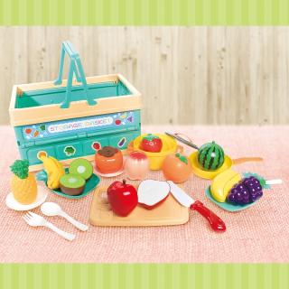 【Bフルーツセット】コンテナかご付きおままごとキッチンセット