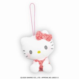 【サンリオ】【Aハローキティ】サンリオキャラクターズ ヒョウ柄おすわりちょいデカマスコット