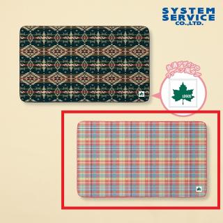 【LOGOS】【Bチェック】LOGOS ワッペン風タグ付きもこもこブランケット