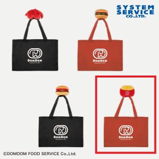 【ドムドムハンバーガー】【Dポテト(レッド)】ドムドムハンバーガー ぬいぐるみエコバッグ