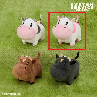 【牧場物語】【Bウシさん(イチゴ)】牧場物語 ボールチェーン付きウシさんなかよしぬいぐるみ
