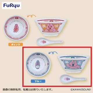 【おぱんちゅうさぎ】【Bブルー】おぱんちゅうさぎ フードコーチュ レンゲ付きラーメンどんぶり