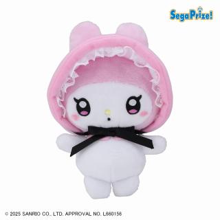 【サンリオ】【Cマイメロディ(たち耳)】ゆるかわ サンリオキャラクターズ マスコット“マイメロディ・クロミ” PINK＆BLACKボンネット