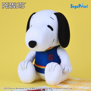 【スヌーピー】【Aネイビー】SNOOPY(TM) Lぬいぐるみ カラフルベストVer.