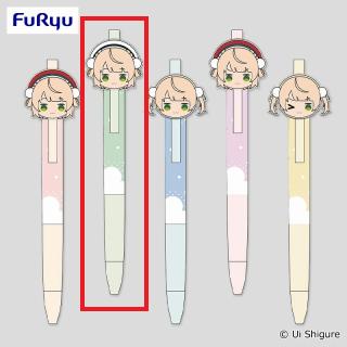 【しぐれうい】【B私服(グリーン)】しぐれうい ラバーマスコット付きボールペン