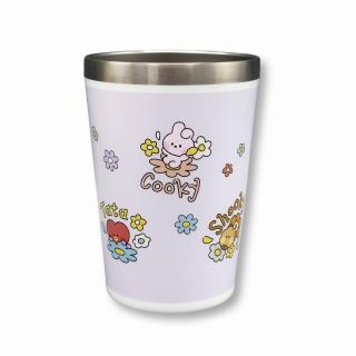 【BT21】【Aパープル】BT21 minini happy Flower ステンレスマルチタンブラー