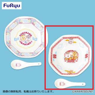 【んぽちゃむ】【Bレッド】んぽちゃむ YUMCHAMU レンゲ付き中華皿