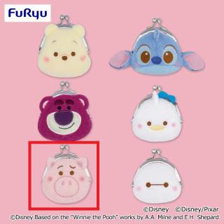 【ディズニー】【Eハム】ディズニー＆ピクサーキャラクター ミルキーボアフェイスがま口ポーチ