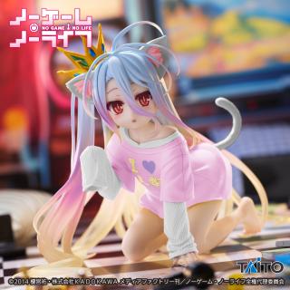 【ノーゲーム・ノーライフ】【白】ノーゲーム・ノーライフ Desktop Cute フィギュア 白～猫耳Tシャツver.～Renewal