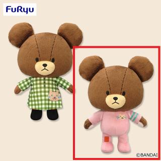 【くまのがっこう】【Bロンパース(ピンク)】くまのがっこう ジャッキーとねこBIGぬいぐるみ