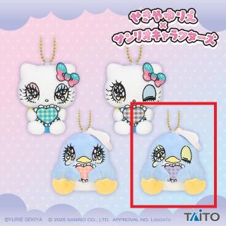 【サンリオ】【D:タキシードサム　B(片目閉じ)】せきやゆりえ×サンリオキャラクターズ ぬいぐるみマスコット ハローキティ・タキシードサム