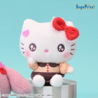【サンリオ】【Aハローキティ】ゆるかわ サンリオキャラクターズ ぬいぐるみ チョコケーキ（EX）