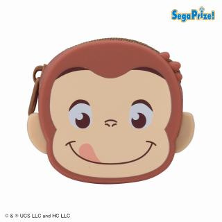【おさるのジョージ】【Eジョージ（ぺろり/舌出し）】おさるのジョージ ぽってりシリコンミニポーチ（XS）