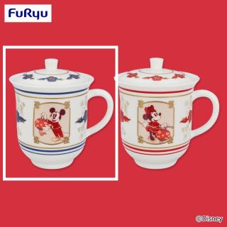 【ディズニー】【Aミッキーマウス】ミッキーマウス＆ミニーマウス アジアンスタイル ふた付き茶器風マグカップ