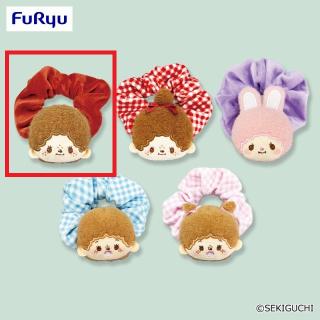 【サンリオ】【Aモンチッチくん(赤無地)】モンチッチ Design produced by Sanrio むきゅむきゅぴょこきゅんシュシュ