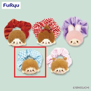 【サンリオ】【Dベビチッチくん(青チェック)】モンチッチ Design produced by Sanrio むきゅむきゅぴょこきゅんシュシュ