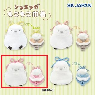 【Cピンク(羽/紐)】シマエナガ もこもこ巾着