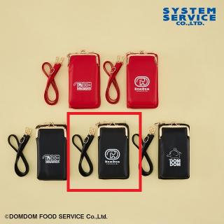 【ドムドムハンバーガー】【C黒(新ロゴ)】ドムドムハンバーガー ウォレット付きスマホショルダーポーチ