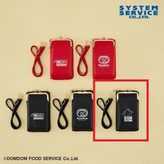 【ドムドムハンバーガー】【E黒(どむぞうくん)】ドムドムハンバーガー ウォレット付きスマホショルダーポーチ