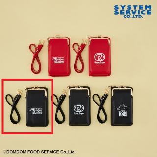 【ドムドムハンバーガー】【D黒(旧ロゴ)】ドムドムハンバーガー ウォレット付きスマホショルダーポーチ