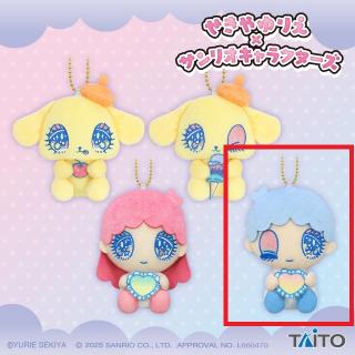 【サンリオ】【Cキキ(ハート)】せきやゆりえ×サンリオキャラクターズ ぬいぐるみマスコット ポムポムプリン・リトルツインスターズ