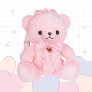 【Aピンク】HappyColorBear ぬいぐるみリュック
