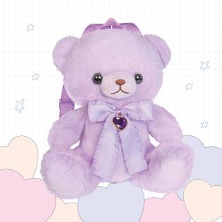 【Cパープル】HappyColorBear ぬいぐるみリュック