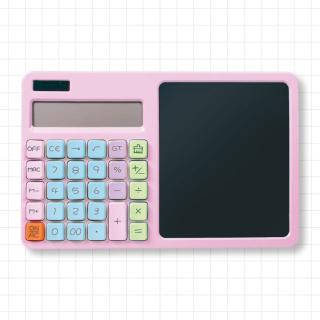 【Aピンク】2in1カリキュレーター付き電子メモ パステル
