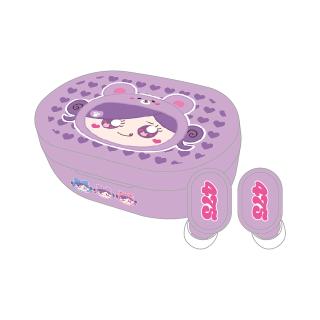 【しなこちゃん】【Bパープル】しなクマ ワイヤレスイヤホン
