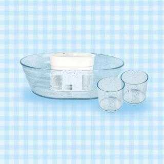 【家電製品(プライズ)】【Bクリアラメブルー】流しそうめん器 キラキラ クリア ラメ カラー