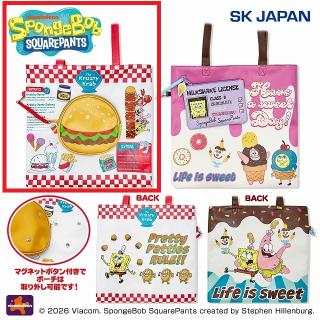 【スポンジ・ボブ】【Aハンバーガー】スポンジ・ボブ ポーチ付きトートバッグ