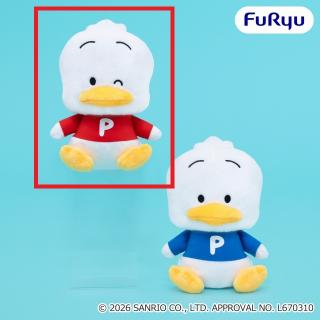 【サンリオ】【Aレッド】あひるのペックル ハッピーバースデーBIGぬいぐるみ
