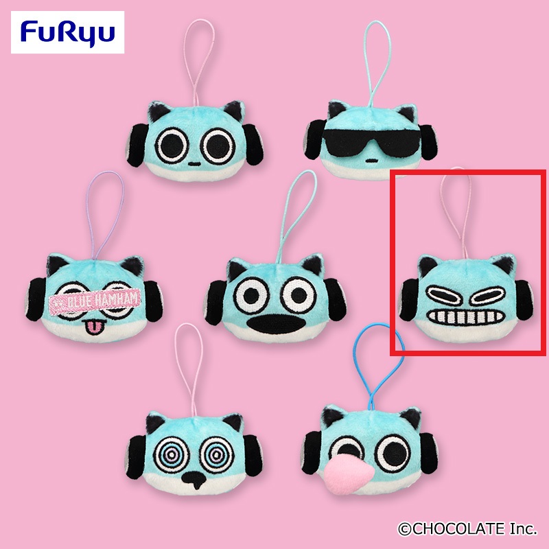 【ブルーハムハム】【Eやだやだ】ブルーハムハム フェイスマスコット
