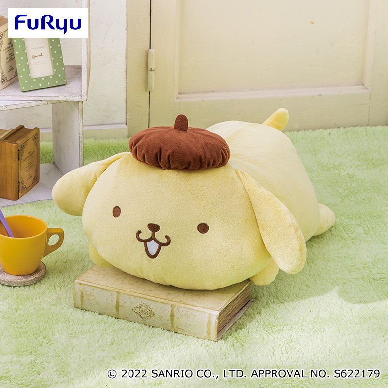【サンリオ】【ポムポムプリン】ポムポムプリン いっしょにねんね大きなBIGぬいぐるみ～にっこり～