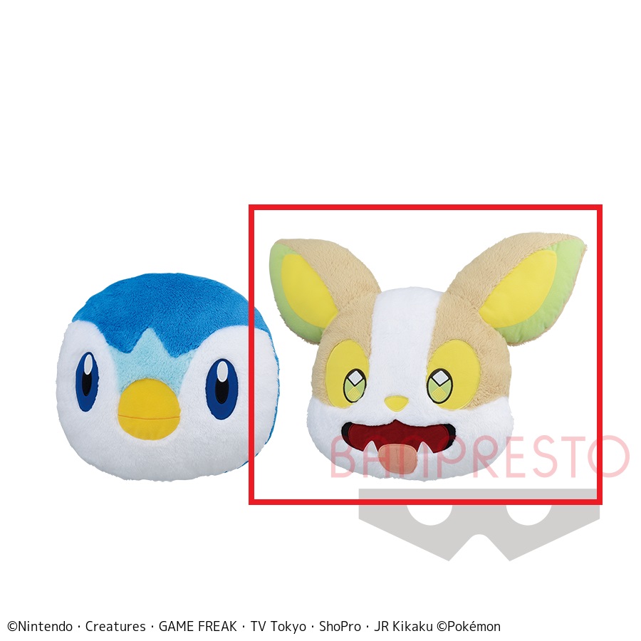 【ポケットモンスター】【Bワンパチ】ポケットモンスター ほっこりいやされ でっかい顔型クッション～ポッチャマ・ワンパチ～