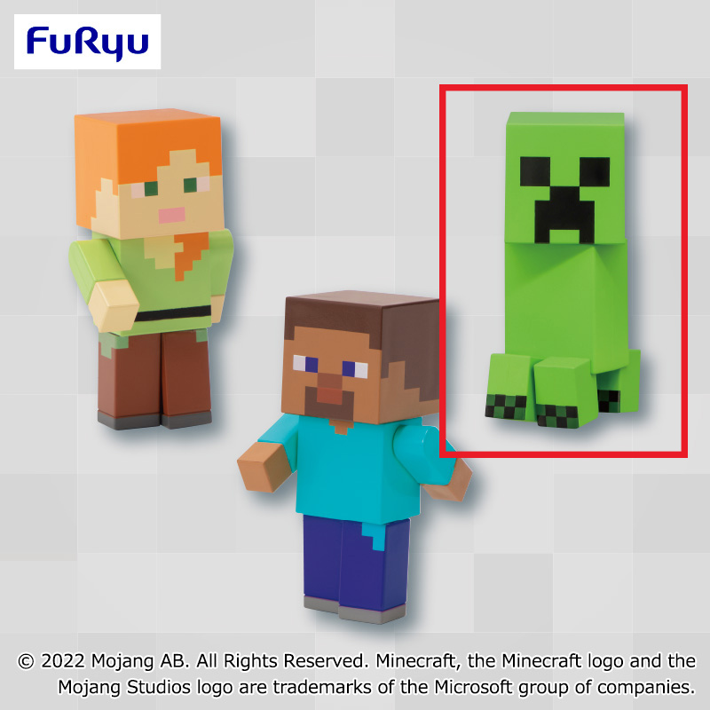 【マインクラフト】【Cクリーパー】マインクラフトミニフィギュア～アレックス・スティーブ・クリーパー～