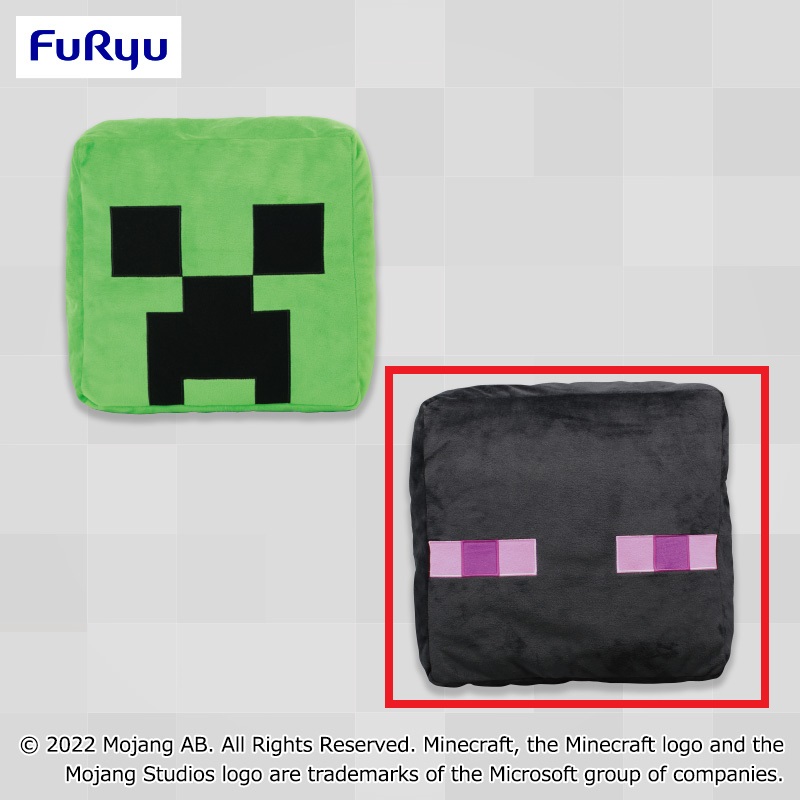 【マインクラフト】【Bエンダーマン】マインクラフト厚切りフェイスクッション