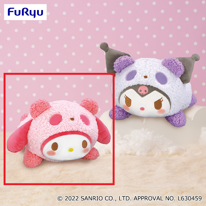 【サンリオ】【Cマイメロディ】サンリオキャラクターズ もこもこパンダBIGぬいぐるみーマイメロディ・クロミー
