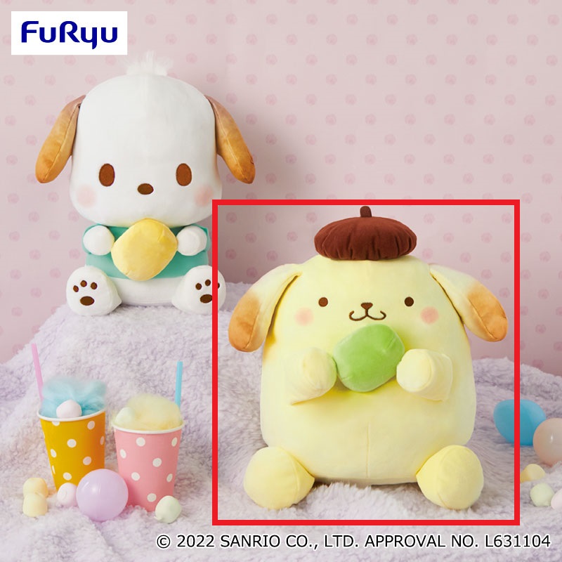 【サンリオ】【Aポムポムプリン】サンリオキャラクターズましゅまるむBIGぬいぐるみ～ポムポムプリン・ポチャッコ～