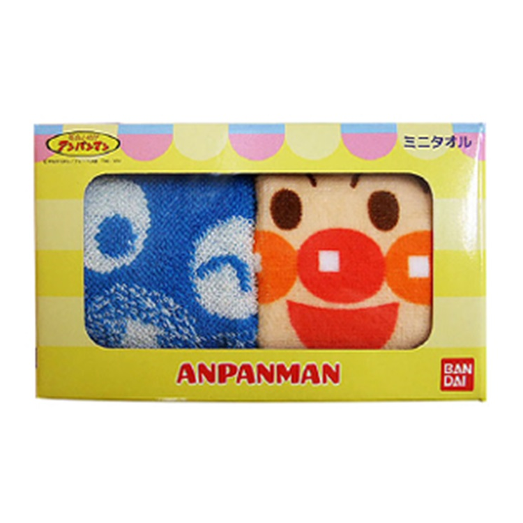 【アンパンマン】【A:アンパンマンチーム＆ばいきんまんブルー】アンパンマン　ミニタオル2Pアソート