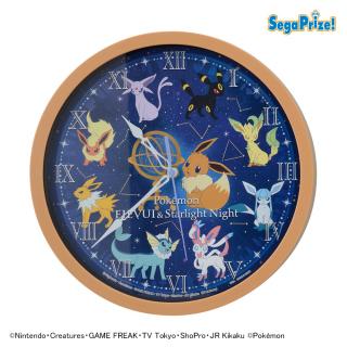 【ポケットモンスター】【Bゴールド×ネイビー】ポケットモンスター　[PM]ウォールクロック～EIEVUI and Starlight Night～