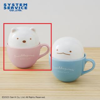 【すみっコぐらし】【Aしろくま】すみっコぐらし ラテアート風ふた付きマグカップ
