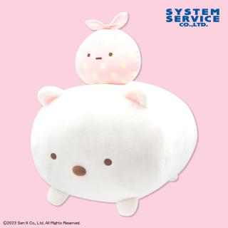 【すみっコぐらし】【しろくま】すみっコぐらし みにっｺといっしょにうつぶせぬいぐるみXLプレミアム しろくま