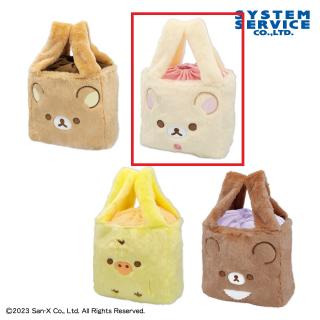 【リラックマ】【Bコリラックマ】リラックマ ﾁｬｲﾛｲｺｸﾞﾏのぎゅ～っとぬいぐるみ ふわふわ巾着ﾊﾞｯｸﾞ