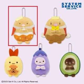 【すみっコぐらし】【Aとんかつ】すみっコぐらし たべもの王国 ボールチェーン付きぬいぐるみ
