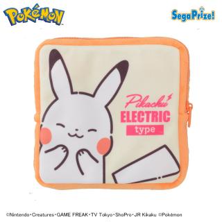 【ポケットモンスター】【Cスマイル】ポケットモンスター　Pikachuスクエアポーチ