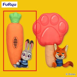【ディズニー】【Aジュディ】ズートピア 【FDM】ズートピア警察 ニンジン＆アイスキャンディモチーフクッション