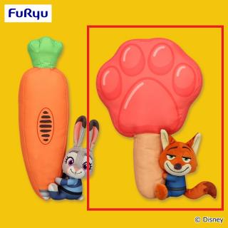 【ディズニー】【Bニック】ズートピア 【FDM】ズートピア警察 ニンジン＆アイスキャンディモチーフクッション